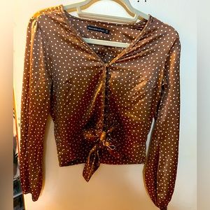Womans Abercrombie satin  button up blouse